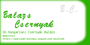 balazs csernyak business card